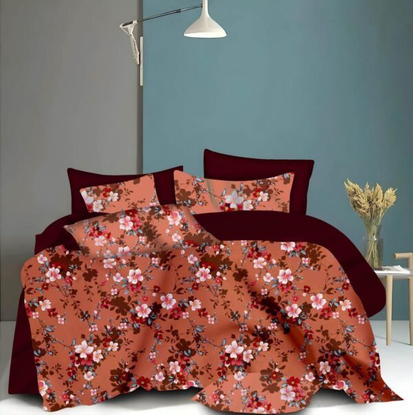 Fitted Elastic KING 1Bedspread + 2Pillow covers set(6x6.5ft) FK105