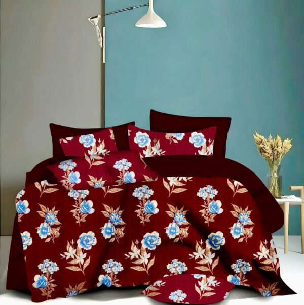 Fitted Elastic KING 1Bedspread + 2Pillow covers set(6x6.5ft) FK106