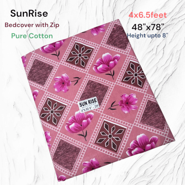 Sunrise Double 4x6.5ftx8" bedcover with zip