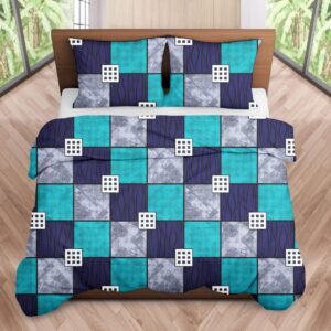 Fitted Elastic Single 1 Bedspread+2Pillow covers set(3x6.5ft)