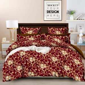 Fitted Elastic Single 1 Bedspread+2Pillow covers set(3x6.5ft)