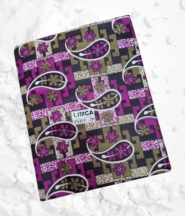 Limca Queen 5x6.5ftx8" bedcover with zip