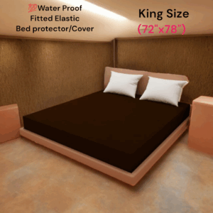 Water Proof King size Elastic Bed protector 6x6.5ft coffee brown