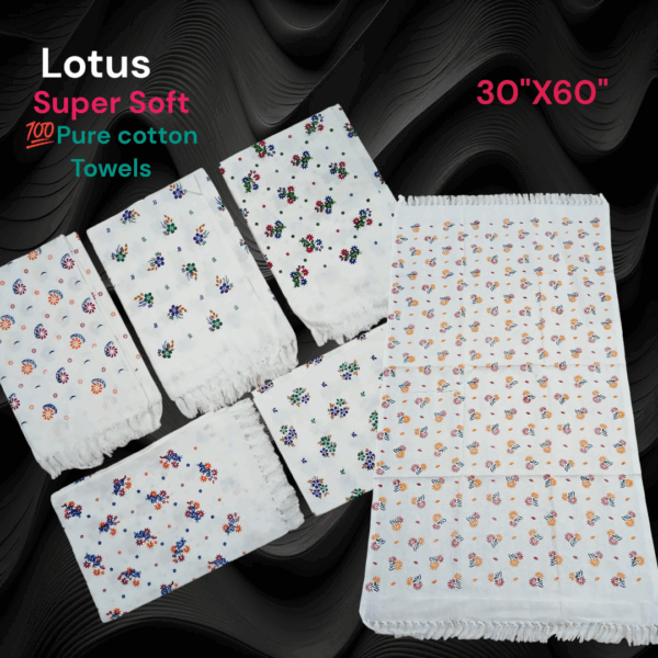Lotus super soft pure cotton towel 2 pieces combo 0ffer