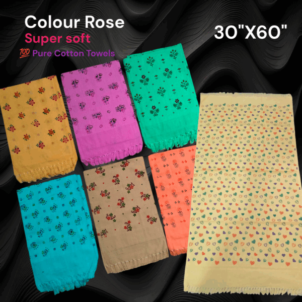 colour Rose super soft pure cotton towel 2 pieces combo 0ffer CR11