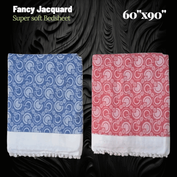 Fancy jacquard pure cotton super soft bedsheet