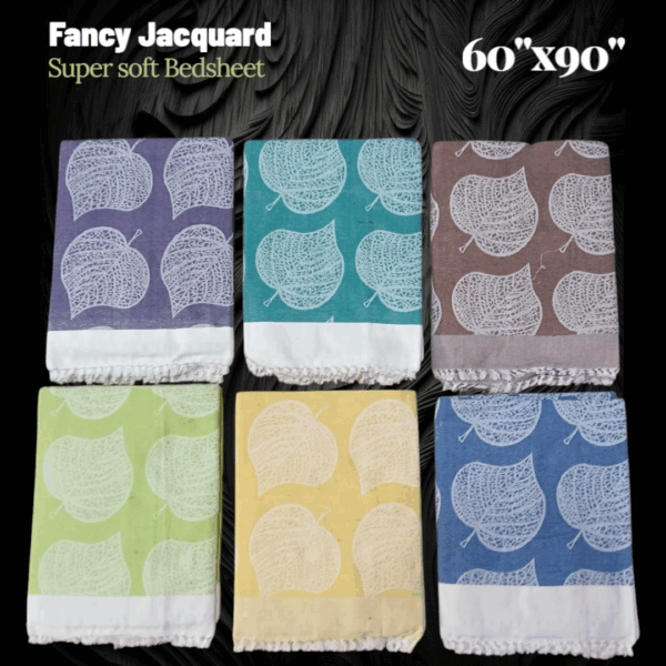 Fancy jacquard pure cotton super soft bedsheet