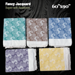 Fancy jacquard pure cotton super soft bedsheet