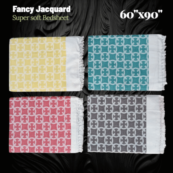 Fancy jacquard pure cotton super soft bedsheet