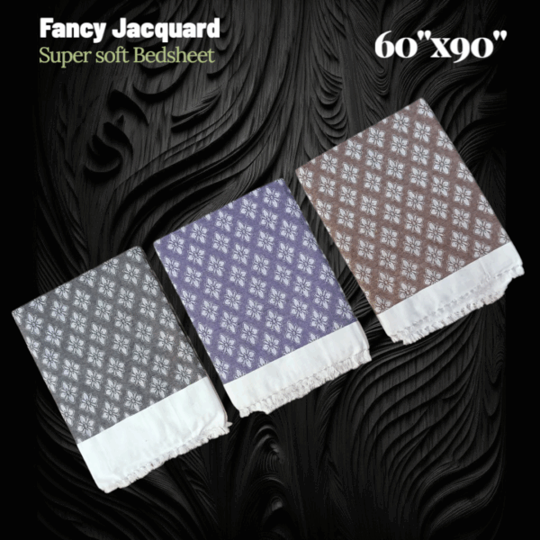 Fancy jacquard pure cotton super soft bedsheet