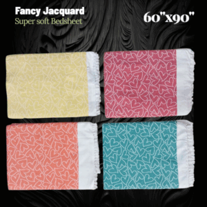 Fancy jacquard pure cotton super soft bedsheet