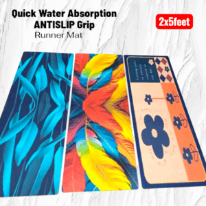 5D Quick water absorption Anti slip Grip Runner mat 2x5ft