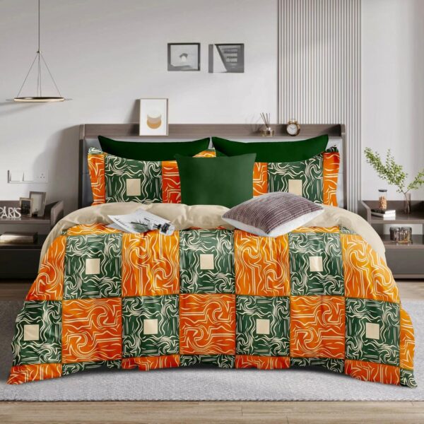 Fitted Elastic KING 1Bedspread + 2Pillow covers set(6x6.5ft) FK109