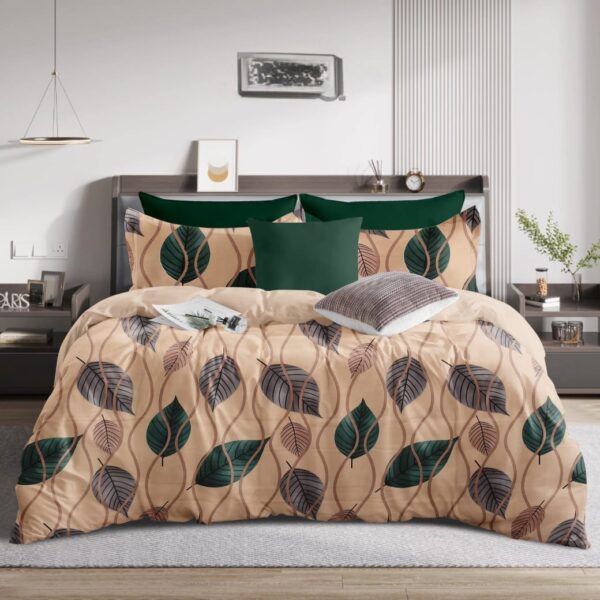 Fitted Elastic KING 1Bedspread + 2Pillow covers set(6x6.5ft) FK104