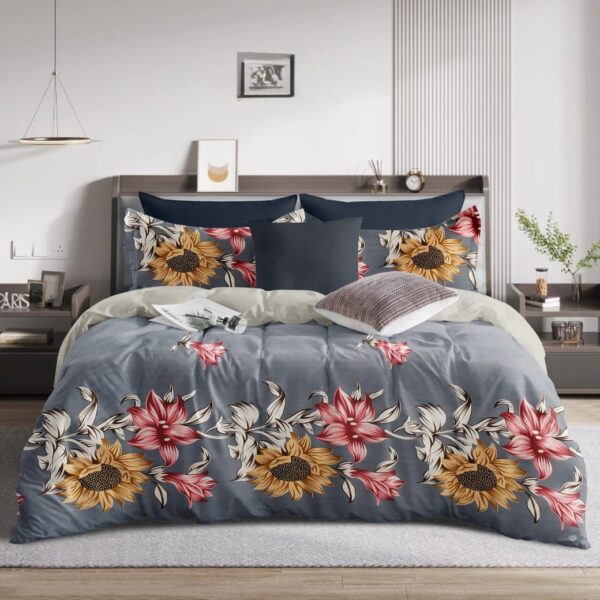 Fitted Elastic KING 1Bedspread + 2Pillow covers set(6x6.5ft) FK102