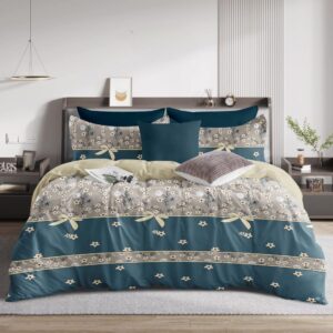 Fitted Elastic KING 1Bedspread + 2Pillow covers set(6x6.5ft) FK117