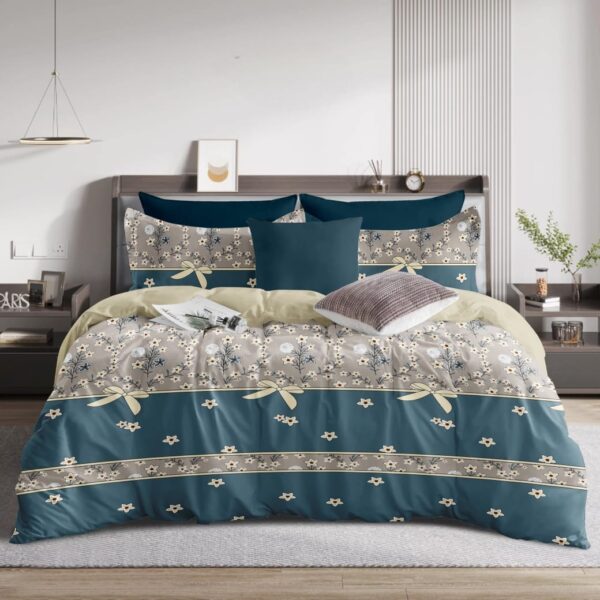Fitted Elastic KING 1Bedspread + 2Pillow covers set(6x6.5ft) FK117