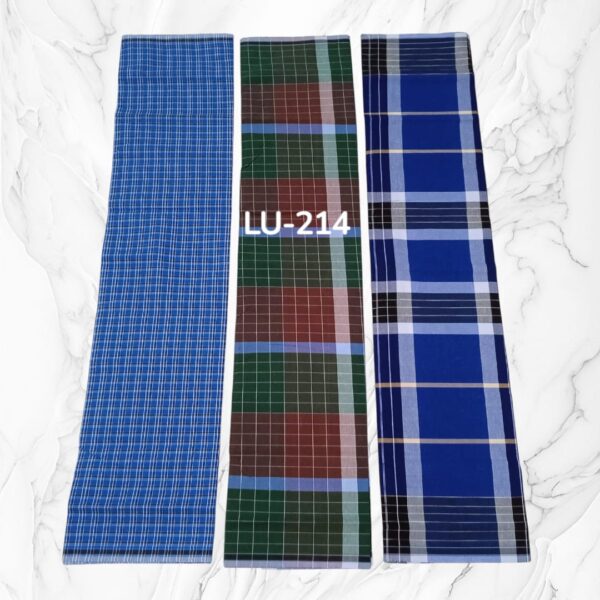 Roja stitched Lungies 2.25mts 3 pieces combo LU214