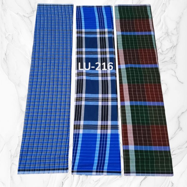 Roja stitched Lungies 2.25mts 3 pieces combo LU215