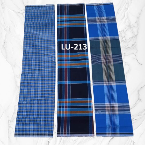 Roja stitched Lungies 2.25mts 3 pieces combo LU213