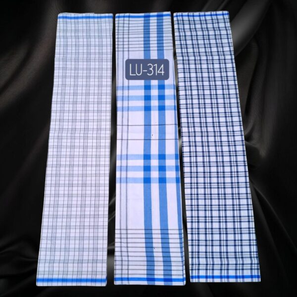 White Roja stitched Lungies 2mts 3 pieces combo LU314