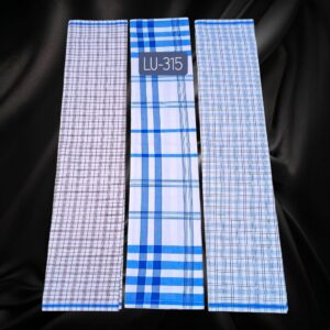 White Roja stitched Lungies 2mts 3 pieces combo LU315