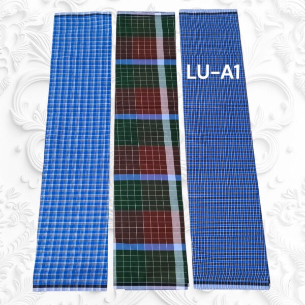 Apple  unstitched Lungies 2.50mts 3 pieces combo LUA1