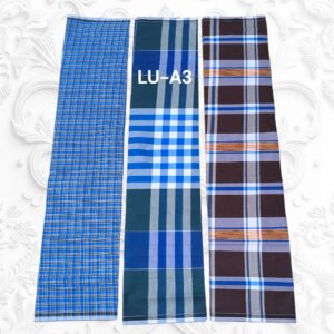 Apple  unstitched Lungies 2.50mts 3 pieces combo LUA3