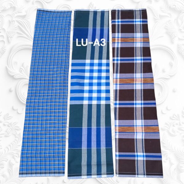 Apple  unstitched Lungies 2.50mts 3 pieces combo LUA3