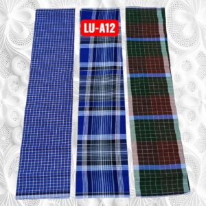 Apple unstitched Lungies 2.25mts 3 pieces combo LUA12