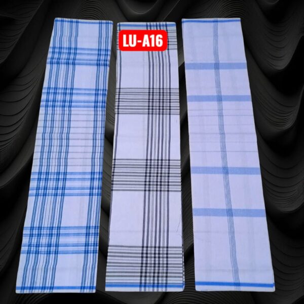 White Apple unstitched Lungies 2.25mts 3 pieces combo LUA15