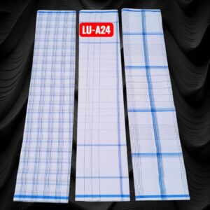 White Apple unstitched Lungies 2mts 3 pieces combo LUA24