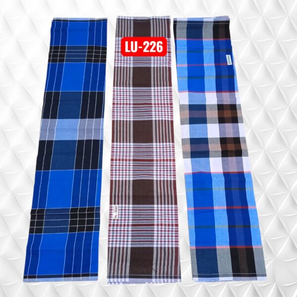 Roja stitched Lungies 2.25mts 3 pieces combo LU226