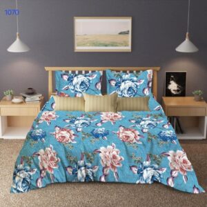 Fitted Elastic Queen 1Bedspread + 2Pillow covers set(5x6.5ft)