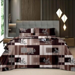 Fitted Elastic Queen 1Bedspread + 2Pillow covers set(5x6.5ft)