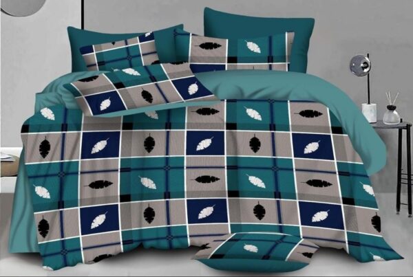 Fitted Elastic Queen 1Bedspread + 2Pillow covers set(5x6.5ft)
