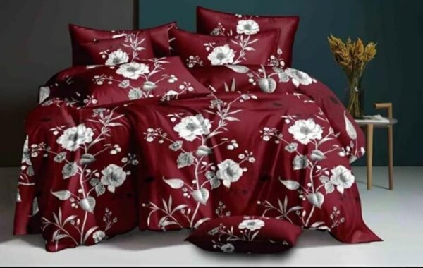 Fitted Elastic Queen 1Bedspread + 2Pillow covers set(5x6.5ft)