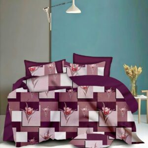 Fitted Elastic Queen 1Bedspread + 2Pillow covers set(5x6.5ft)