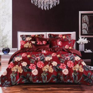 Fitted Elastic Queen 1Bedspread + 2Pillow covers set(5x6.5ft)