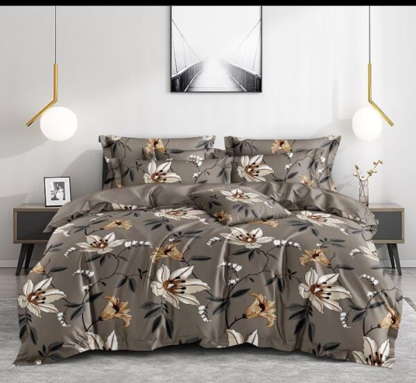Fitted Elastic Queen 1Bedspread + 2Pillow covers set(5x6.5ft)