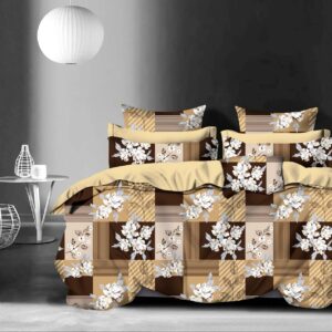 Fitted Elastic Queen 1Bedspread + 2Pillow covers set(5x6.5ft)