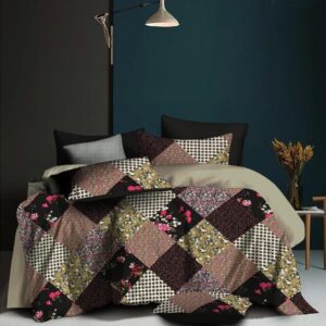 Fitted Elastic Queen 1Bedspread + 2Pillow covers set(5x6.5ft)
