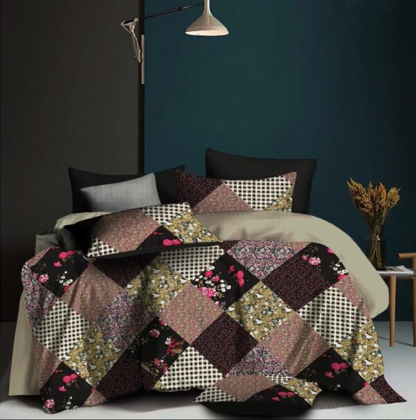 Fitted Elastic Queen 1Bedspread + 2Pillow covers set(5x6.5ft)