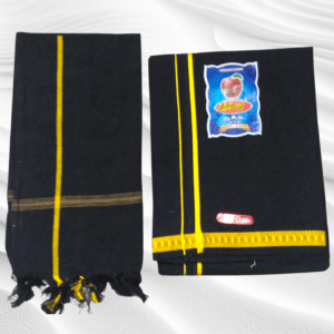 Ayyappa Swamy Black 1Dhoti+1Towel combo SA23