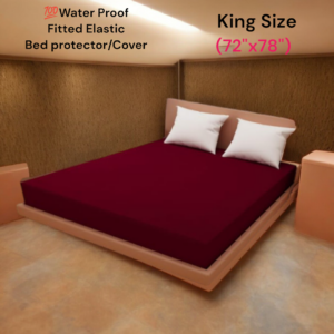 Water Proof King size Elastic Bed protector 6x6.5ft Maroon