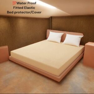 Water Proof King size Elastic Bed protector 6x6.5ft Beige